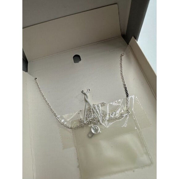 Sterling Silver Angel Necklace CZ Heart Circle Pendant Gift Boxed Jewelry - Picture 7 of 9